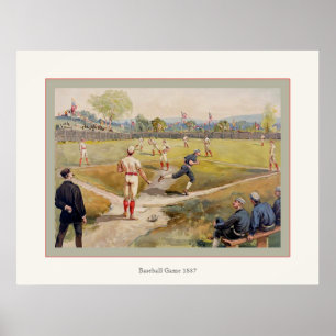 Poster Jeu de baseball 1887