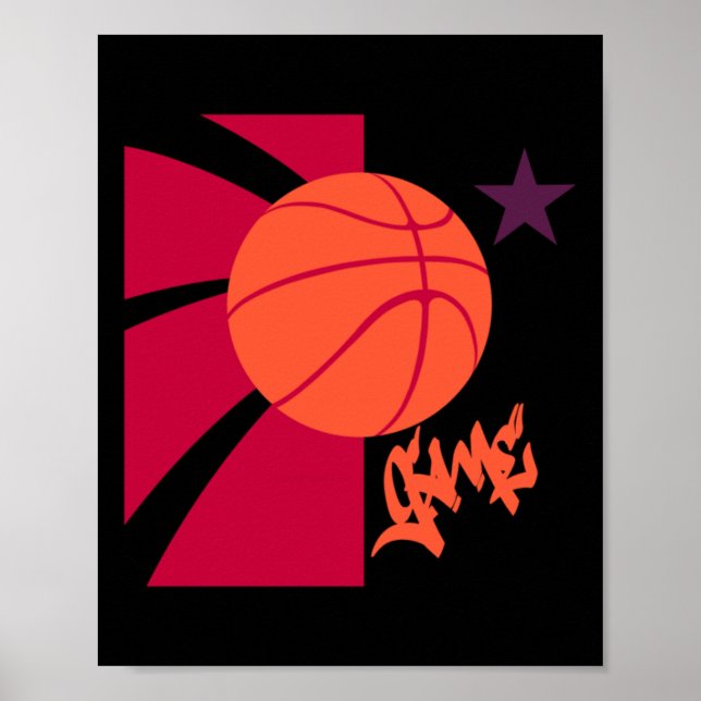Poster Jeu de basket (Devant)