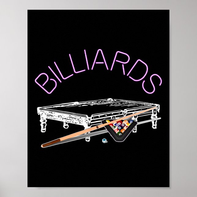 Poster Jeu de billard (Devant)