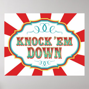 Poster Jeu de Carnaval Signal Knock'em Down