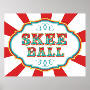Poster Jeu de Carnaval Skee Ball