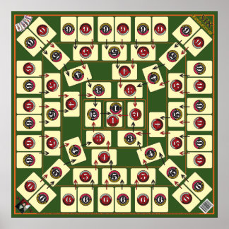 Poster Jeu de cartes de cartes de six générations - Carte