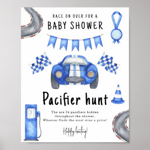 Poster Jeu de chasse à la tétine pour une baby shower sur