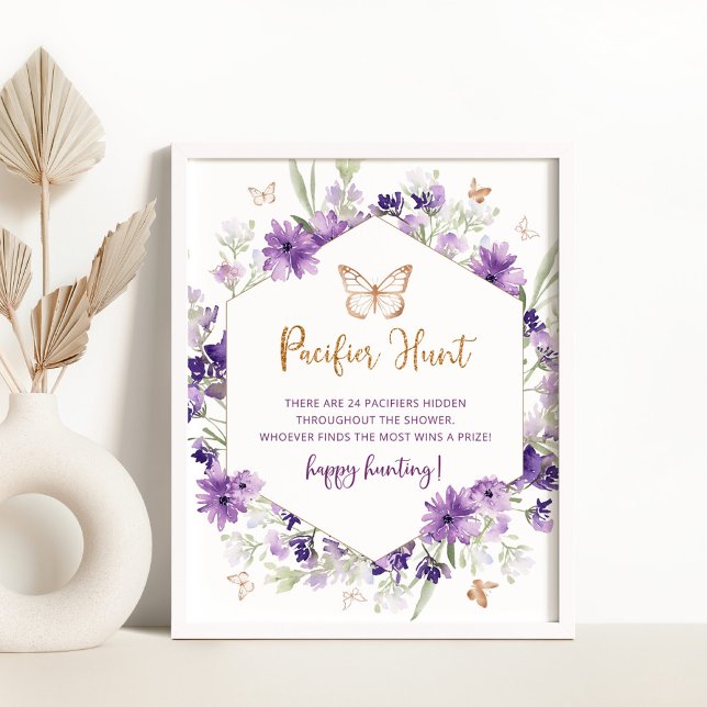 Poster Jeu de chasse au Pacifique en or violet (Créateur téléchargé)