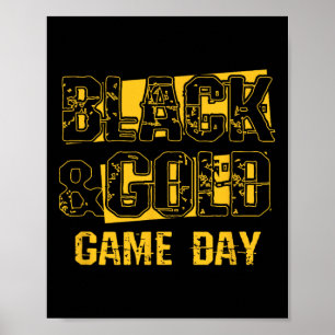 Poster Jeu de Chemise Noire Et Or Jour Lycée Football
