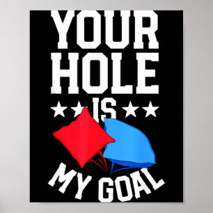 Poster Jeu de cornhole pour hommes drôle de barbecue le t