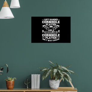 Poster Jeu de Cornholer Lancer de sac de haricot Cornhole