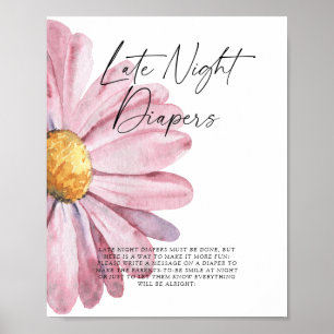 Poster Jeu de couches pour nuit tardive Daisy