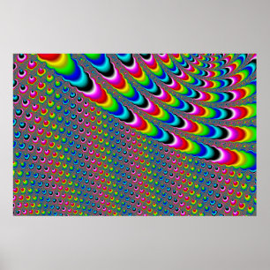 Poster Jeu de couleurs - Art fractal