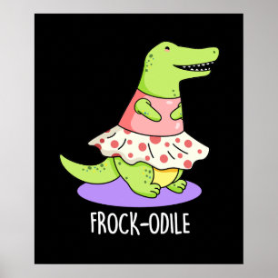 Poster Jeu de crocodile amusant de roche-odile