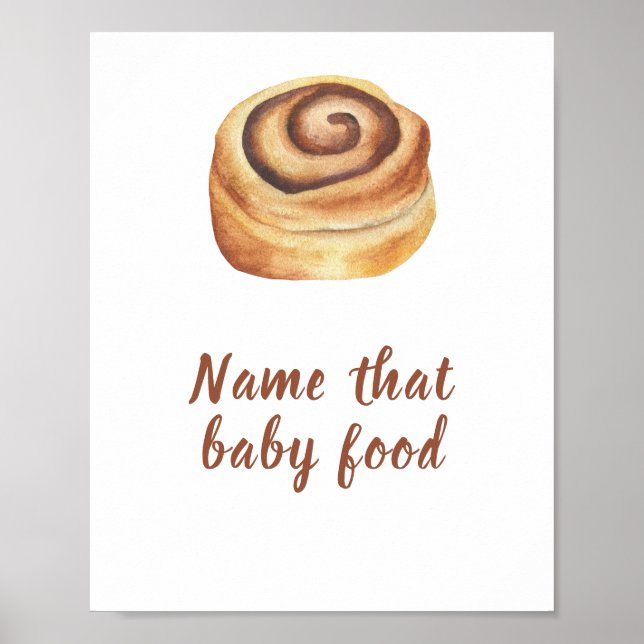 Poster Jeu de devinette de nourriture pour bébé sur le th (Devant)