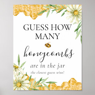 Poster Jeu de devinette pour la fête de mariage en nid d'