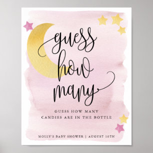 Poster Jeu de devinette Rose Over the Moon