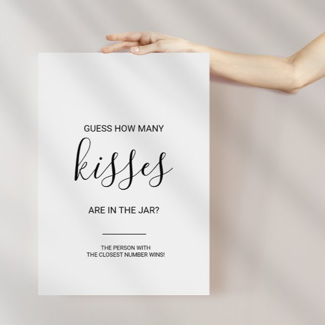 Poster Jeu de devinette simple pour un mariage : combien  (Créateur téléchargé)