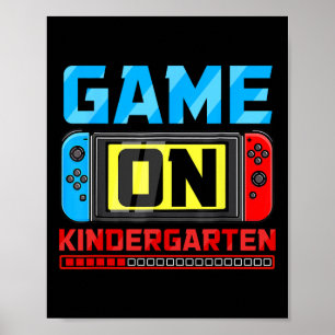 Poster Jeu De Joueur De Jardin D'Enfant Retour À L'École 