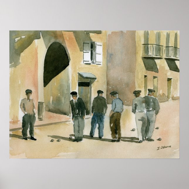 Poster Jeu de la Pétanque (Devant)