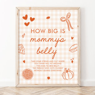 Poster Jeu de la taille du ventre de maman Cutie Pie d'au