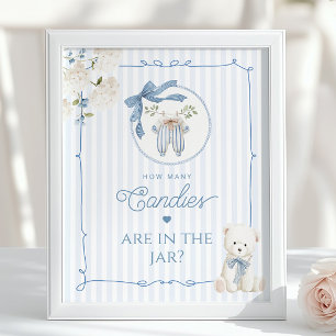 Poster Jeu de l'ours en peluche de chinoiserie Combien de