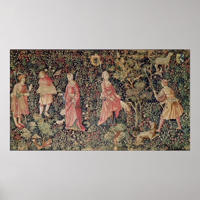 Poster Jeu de Marelle et Cueillette de Fruits (Devant)