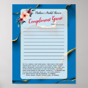 Poster Jeu de mariage drôle Ad-Lib / Complimentaire 