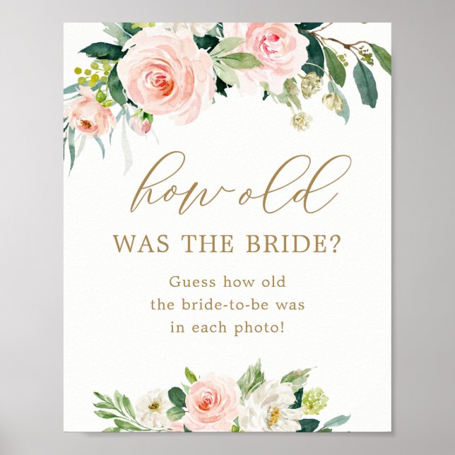 Poster Jeu de mariage floral : Quel âge avait la mariée ? (Devant)
