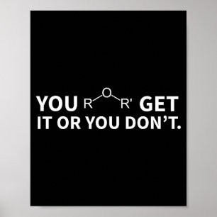 Poster Jeu de mots de chimie Vous l'attrapez ou pas