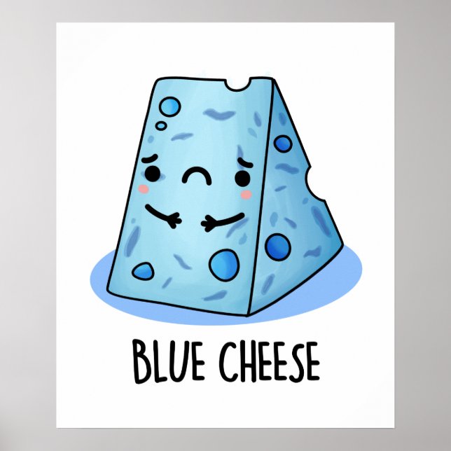 Poster Jeu de nourriture amusant au fromage bleu (Devant)