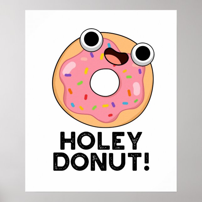 Poster Jeu de nourriture amusant Holey Donut (Devant)