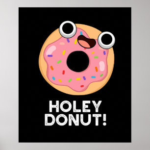 Poster Jeu de nourriture amusant Holey Donut