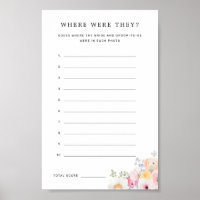 Jeu de passé coloré pastel floral Où étaient-ils