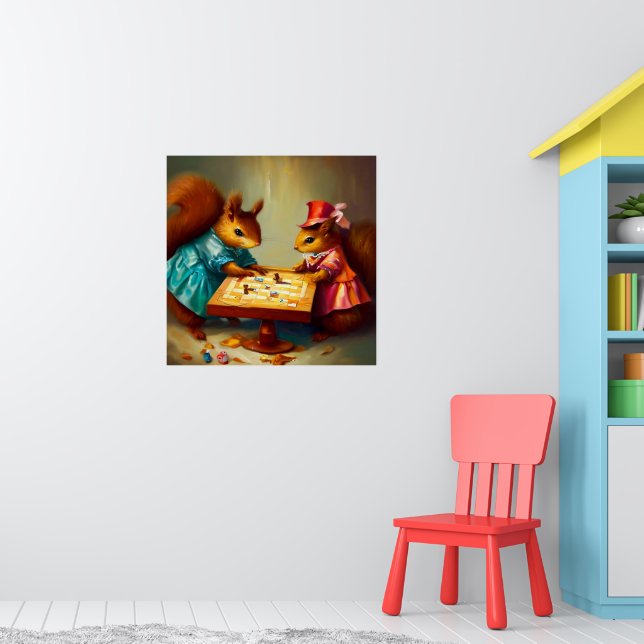 Poster Jeu de plateau d'écureuils (Pépinière 1)