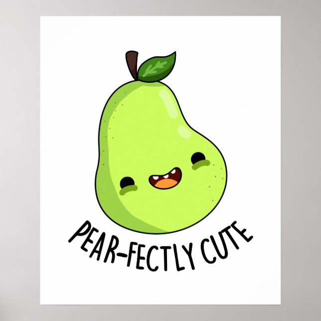 Poster Jeu de poires doux et poires parfaitement mignonne (Devant)