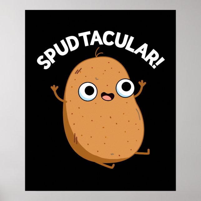 Poster Jeu de pomme de terre amusant Spudtacular BG foncé (Devant)