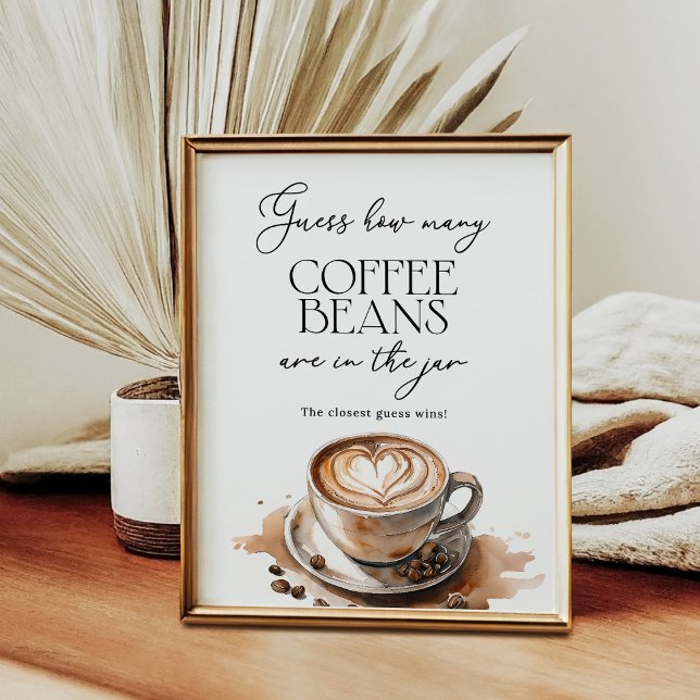 Poster Jeu de société Devinez combien de grains de café (Créateur téléchargé)