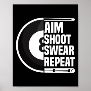 Poster Jeu de tir de but Répétition - Funny 8 Ball Player