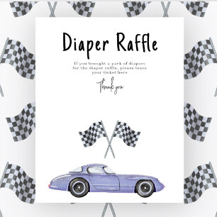 Poster Jeu de tirage au sort de couche pour baby shower s