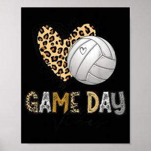 Poster Jeu de volleyball Bleu Vibes Volleyball Maman