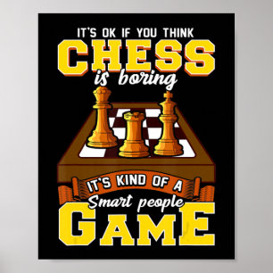 Poster jeu d'échecs gens intelligents drôle joueur d'éche