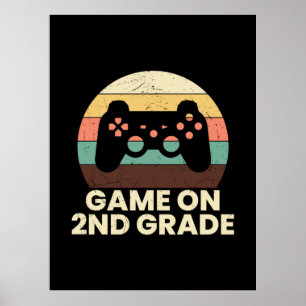 Poster Jeu d'enseignant de 2e année en 2e année