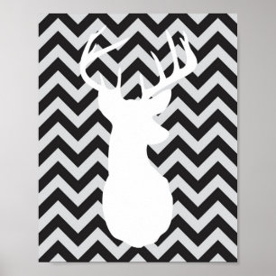 Poster Jeu d'impression Chevron Canards, Camions et Bucks