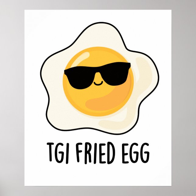 Poster Jeu d'Oeuf frit TGI Funny Food Pun (Devant)