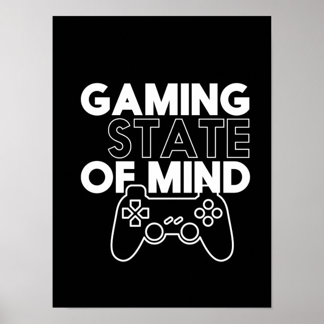 Poster Jeu État de l'esprit Jeux vidéo Geek et Nerd (Devant)