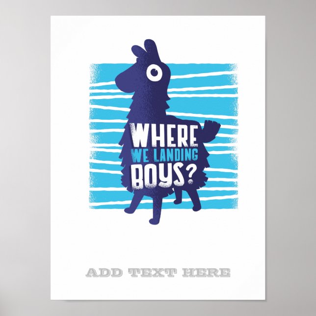 Poster Jeu Llama où nous atterrissons garçons Ados graphi (Devant)