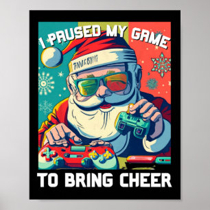 Poster Jeu Père Noël Noël J'Ai Suspendu Mon Jeu Pour Appo