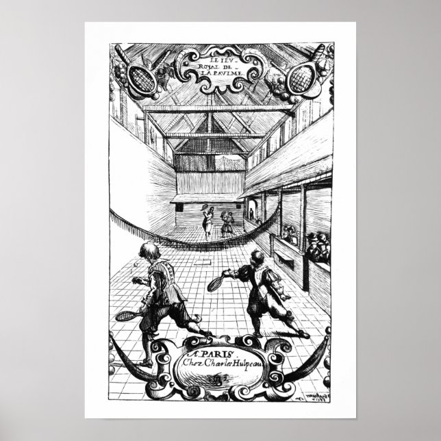 Poster Jeu royal de tennis dans le Jeu de Paume (Devant)
