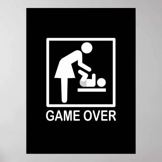 Poster Jeu sur maman humoristique Pictogramme (Devant)