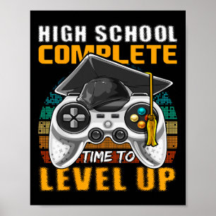 Poster Jeu Vidéo Complet de l'école Cadeau Graduation Sen