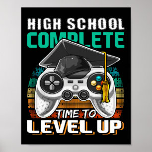 Poster Jeu Vidéo Complet de l'école Cadeau Graduation Sen