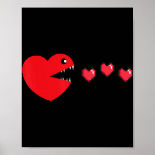 Poster Jeu vidéo de la Saint Valentin Gamer Garçon de Sai