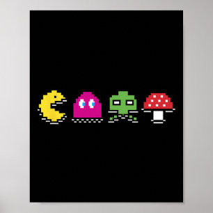 Poster Jeu vidéo des années 80 Arcade Vintage - Salle d'a